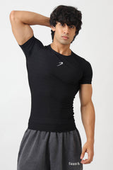 Structure Compression T-shirt Black