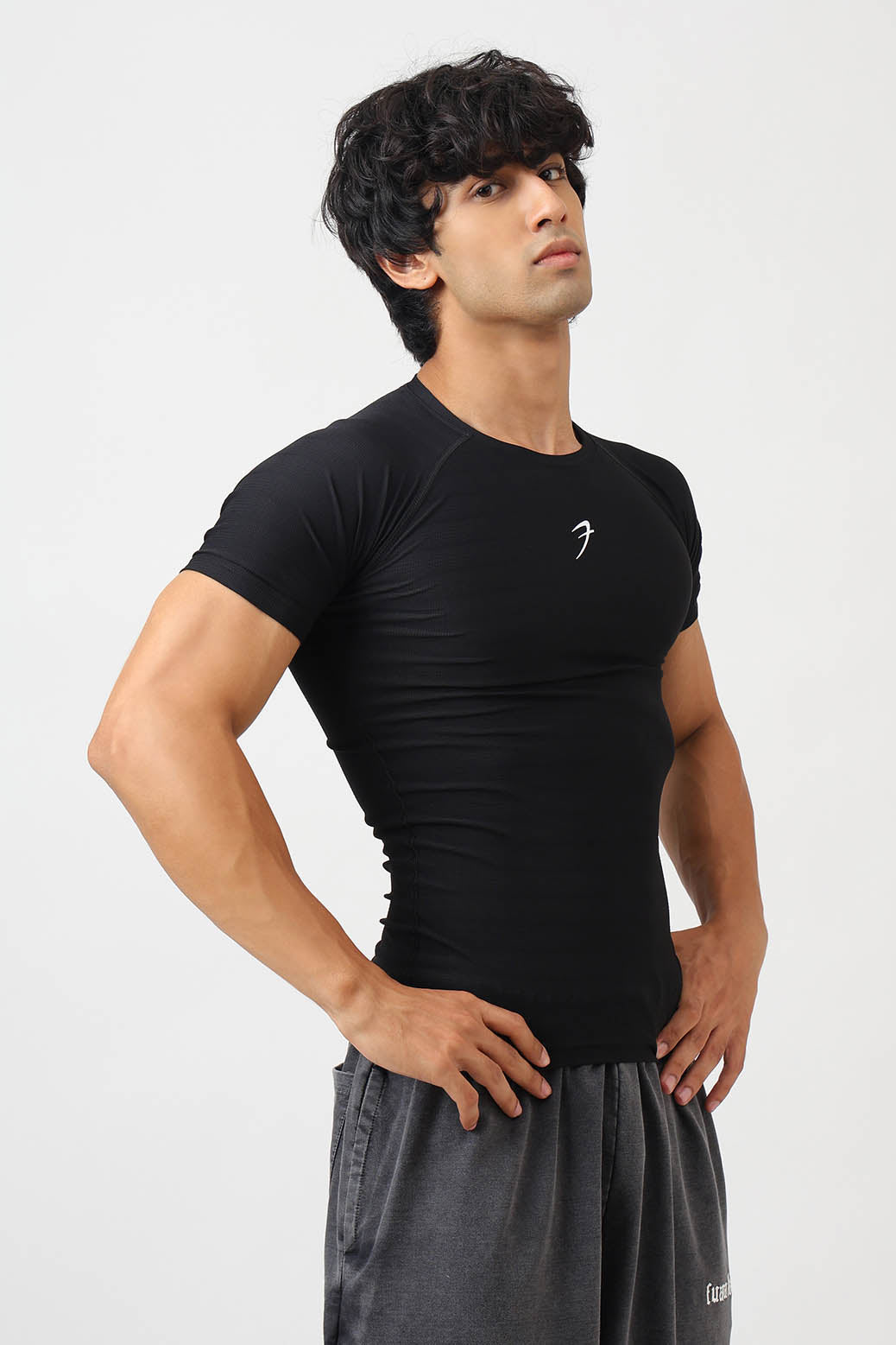 Structure Compression T-shirt Black