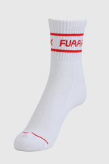 Legacy Quarter Socks White/Red